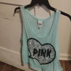 Mint Green Sequin Tank Top